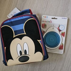 Mickey Insulated Lunch Bag & Munchkin Go Bowl